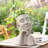 Roemer 14.3" H Thinker Bust Head Planter, Outdoor Statue Planter with Drainage Hole