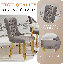 Ensemble de salle à manger moderne 55 "avec sièges en velours, table de cuisine et chaises-209639733-209639737-209639739