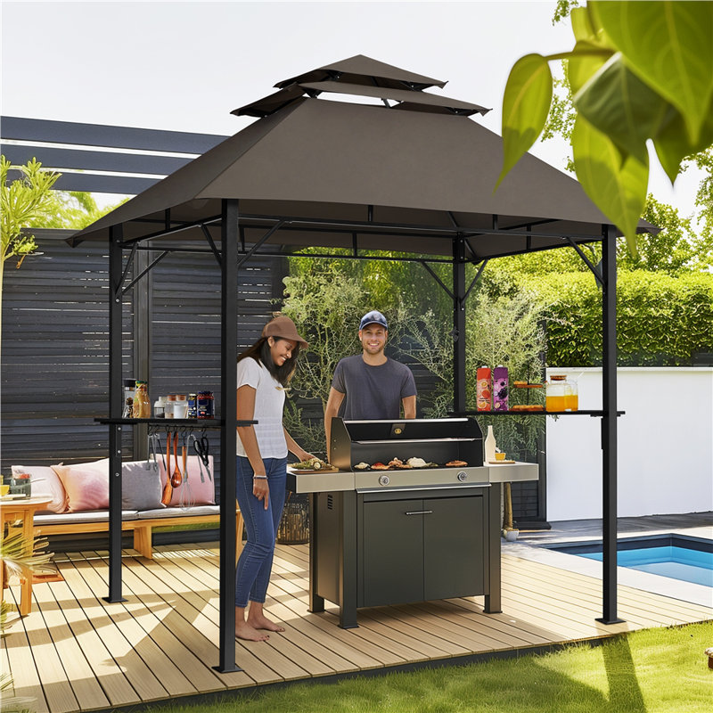 2.4×1.5 m Iron Patio Gazebo