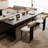 Black Rectangular Solid Wood + Acrylic desk-108781379