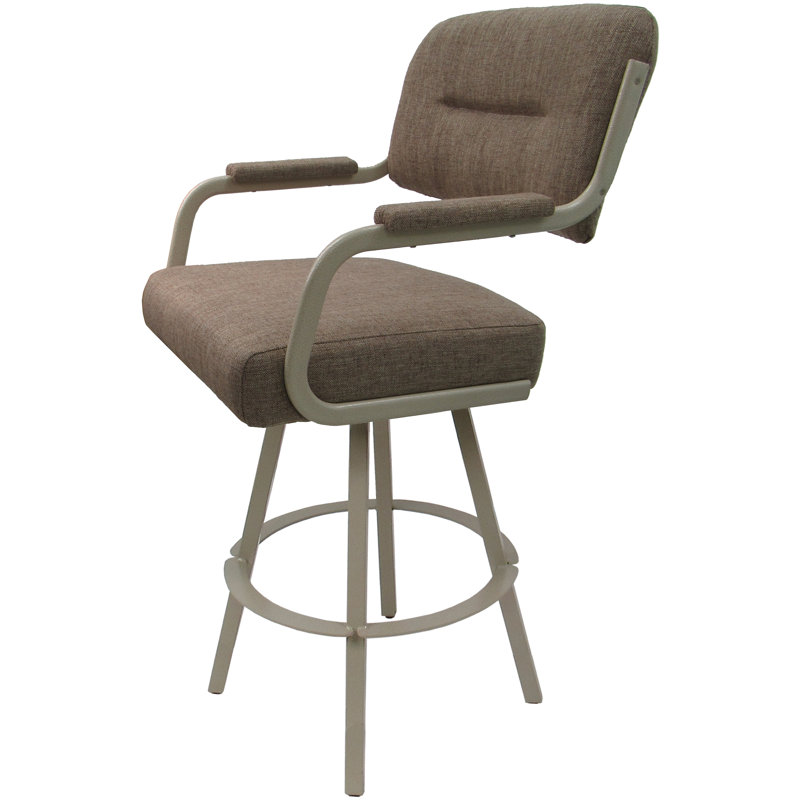 Tabouret pivotant rembourré Cessna, Beige, Beige, Counter Stool (26" Seat Height)