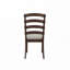 Ensemble de chaises de salle à manger rembourrées en tissu avec dossier à lattes, pieds en bois