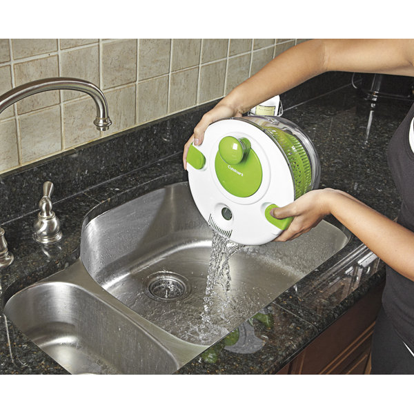 GUZZINI 10" Salad Spinner With Lid - Lichen Green