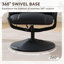 Fauteuil inclinable de massage avec repose-pieds, pivotant à 360 ° et inclinable à 140 °, revêtement en cuir PU, 5 modes de vibration et chauffage, parfait pour le bureau