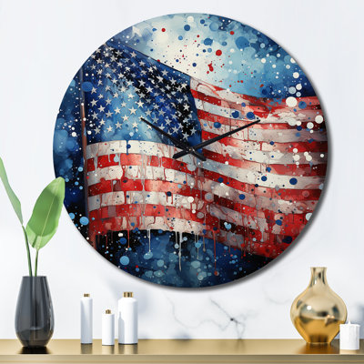 Flag American Flag II - American Wall Clock