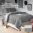 6 Piece Quilted Solid Stripe Comforter, Sheet Set And Mattress Protector Bedding Bundle, Twin XL-122547338-122547333