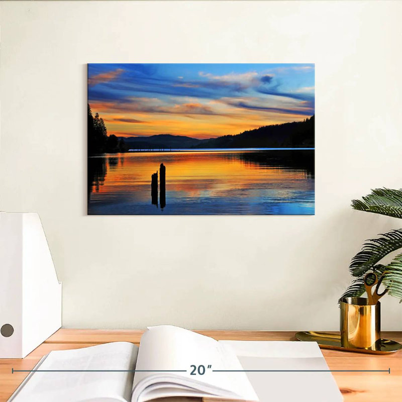 Alvord majestueux lac d'Alène, H 8 po x l 12 po