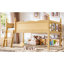 Lit mezzanine simple sécuritaire avec rangement, chambre d'enfant moderne en bois aggloméré