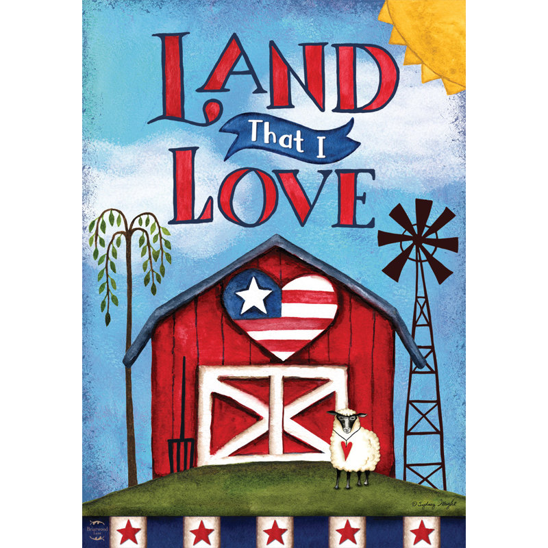 Drapeau «Land That I Love Patriotic House»