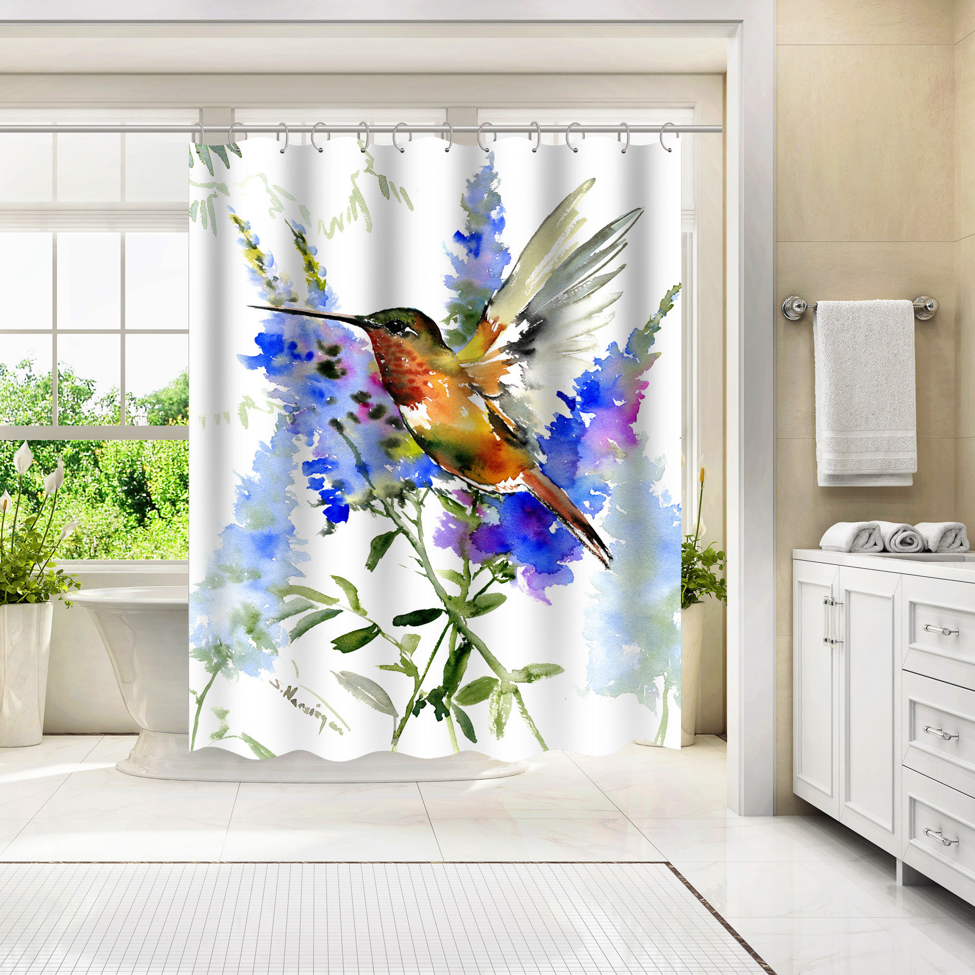 Nature shower online curtain