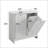 Tilted Laundry Hamper With Removable Baskets, Hidden Storage Cabinet, Free-Standing Home Organizer, White