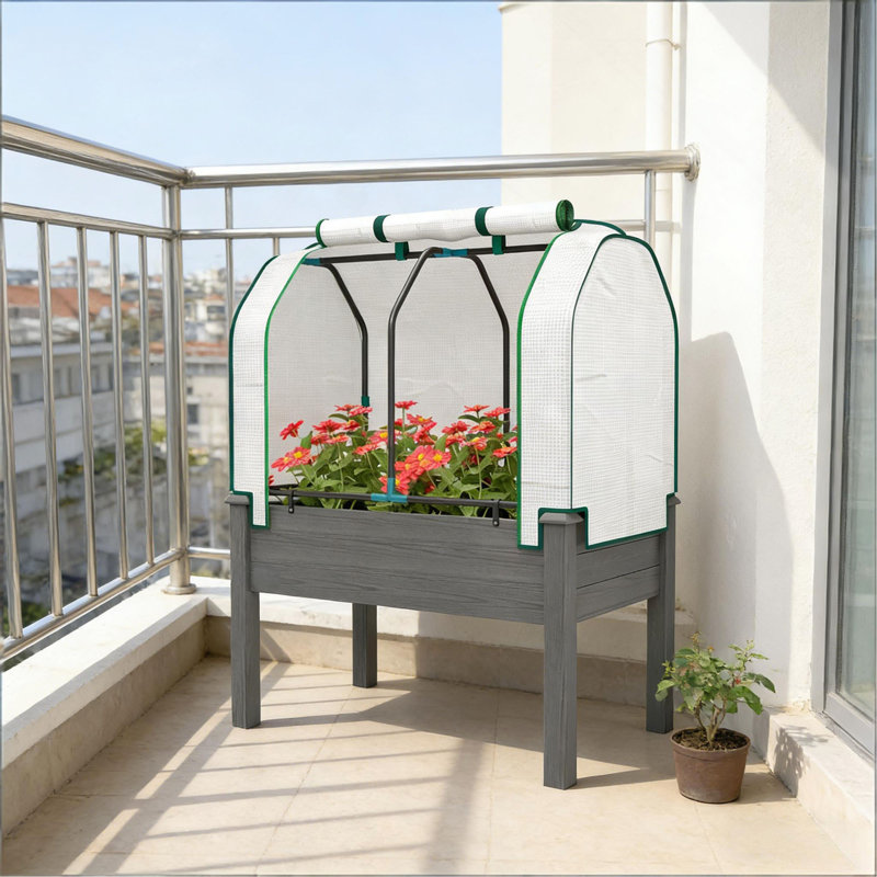 Jardinière, lit de jardin surélevé pratique, Gris foncé