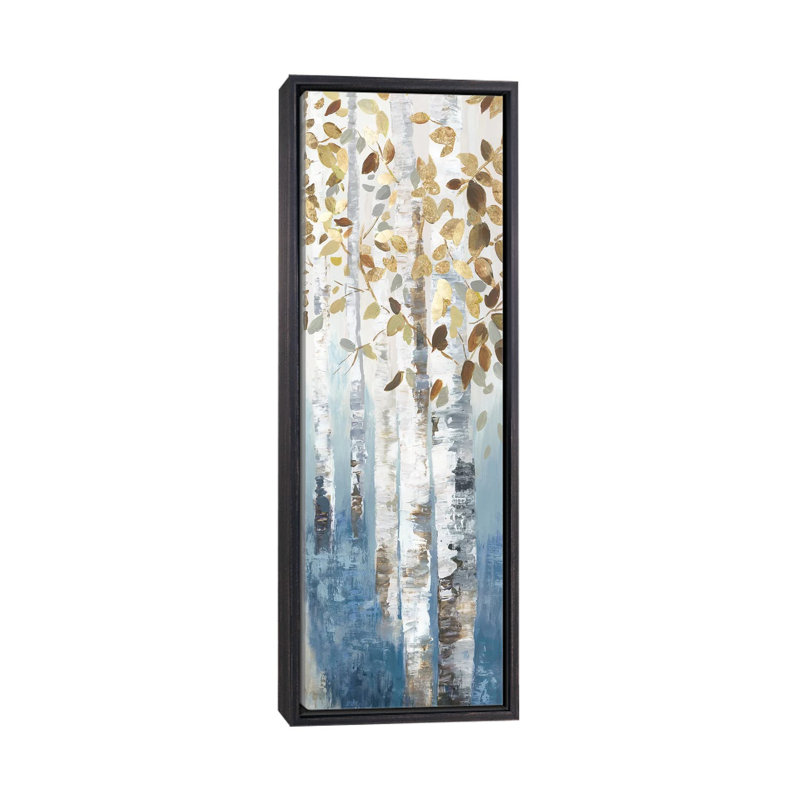 «New Path IV» par Allison Pearce - reproduction d'art, H 60 po x l 20 po x P 1,5 po, Toile avec cadre noir patiné, Non