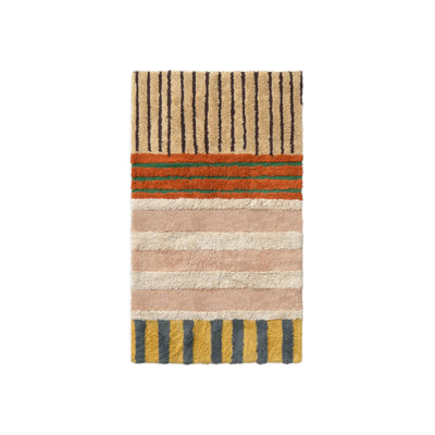 Color ON Hand Tufted Cotton Striped Area Rug