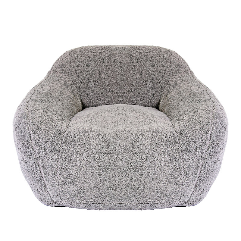 Bean Bag Chair, Light Gray Teddy