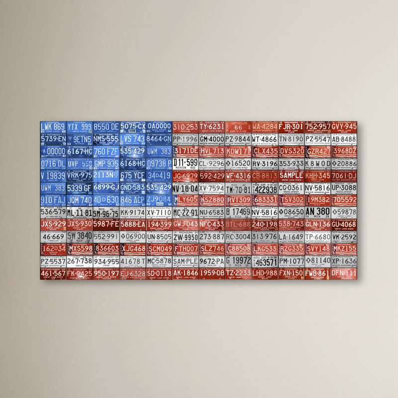 « michigan flag », impression sur toile tendue, H 10 po x l 19 po x P 2 po