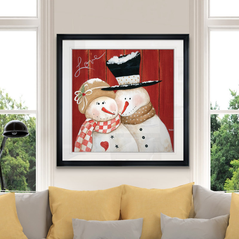 « frosty love », peinture, H 28 po x l 28 po x P 1,5 po, Cadre noir