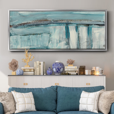 Acqua I- Framed Canvas
