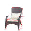 Chaise de patio avec coussins (coussin beige)
