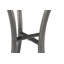 Solid Wood Top Metal Base Dining Table-41761733