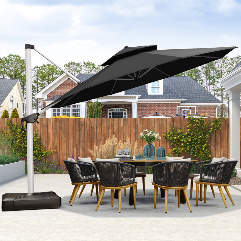 396cm Cantilever Parasol, Black