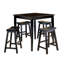 Casual Dining Saddle Seat Stools 2Pc Set Solid Wood  Finish Home Furniture-726183250-726183251