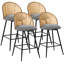 66 cm H Swivel Upholstered Bar Stool & Counter Stool with Metal Legs (set of 2 & set of 4)-2033917736-2033917740