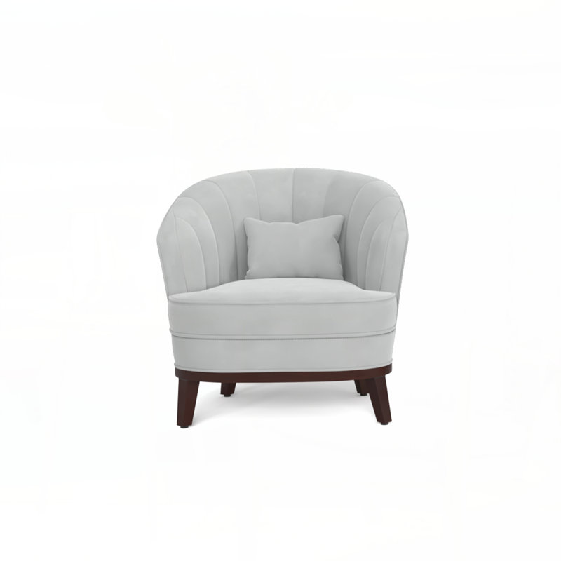 Fauteuil d'appoint rembourré Ava, gris clair, Light Grey