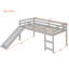Lit mezzanine avec glissade, conception multifonctionnelle, simple (gris) (VIEUX SKU: WF292715AAE)-1601281214