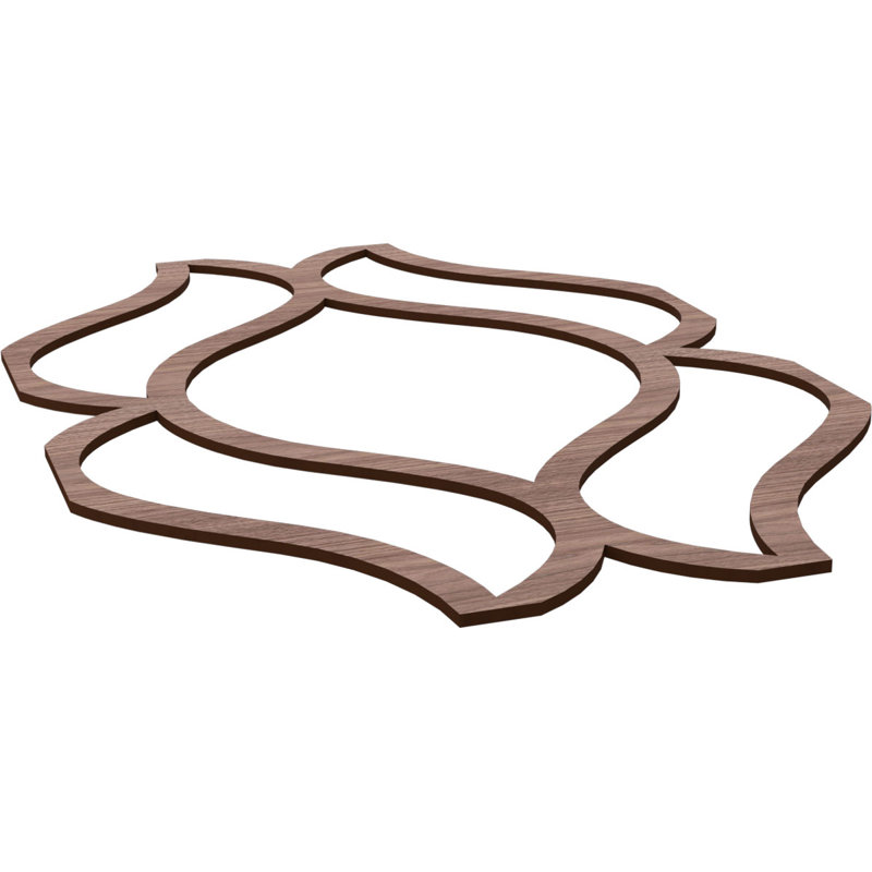 Panneau de plafond décoratif en bois Villarreal, Noyer, H 46,75 po x l 31,16 po x P 0,375 po