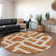 Premium Machine Washable Prisco Terracotta Rug