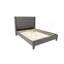 Grand lit en bleu gris