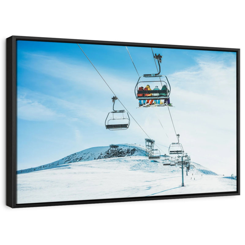 Impression sur toile de station de ski, H 21 po x l 31 po