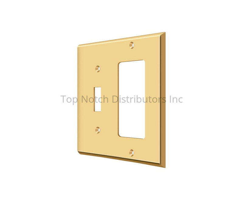 Plaque d'interrupteur, interrupteur simple / bascule simple en laiton poli PVD, Laiton poli
