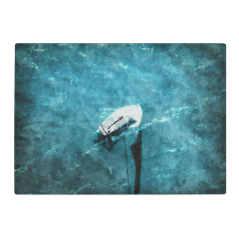 Scow Boat Out Sailing Chopping Board, 0.4cm H x 20cm W x 28.5cm L