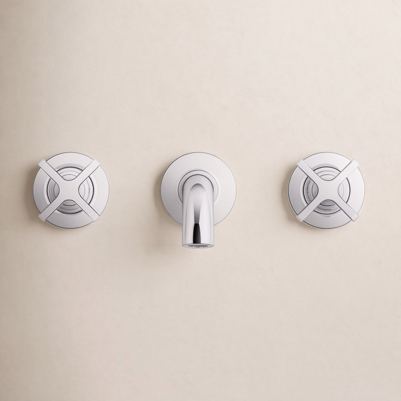 Castia by Studio McGee Wall-Mount Bathroom Sink Faucet Trim 1.2 GPM, Polished Chrome