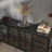 63" W LED-Lighted Glass Display Sideboard with 4 Doors & 4 Shelves