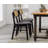 Upholstered Faux Leather Seat Rattan Back Dining Chair, Solid Wood Frame Side Chair For Living Room-530162806-530162805