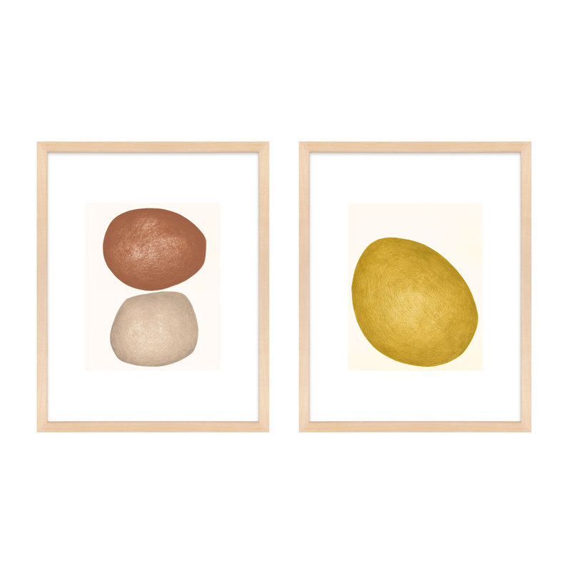 No. 183 & 192, Set Of 2 Print by Katy Montica, 38" H x 30" W x 1.25" D, Brown Framed Paper