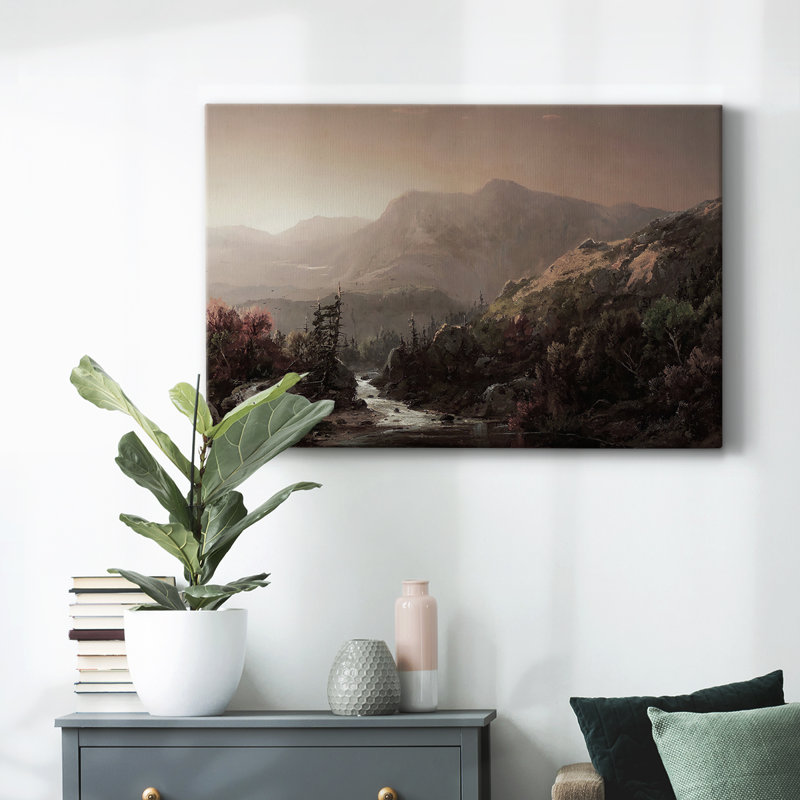 "Vintage Landscape" -cccxxi, reproduction d'art sur toile, H 13 po x l 19 po