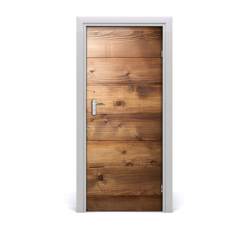 Wooden Background Door Decal