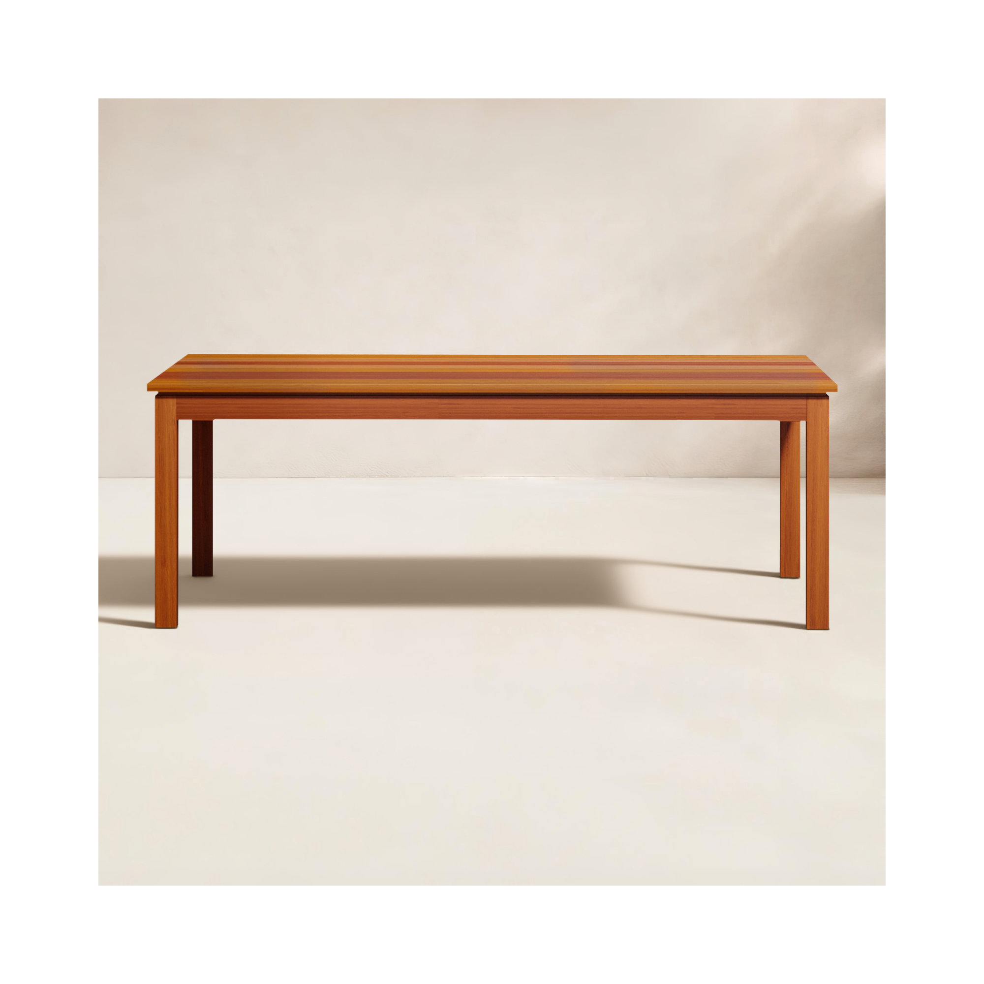 Sonlin Rectangular Eucalyptus Outdoor Dining Table