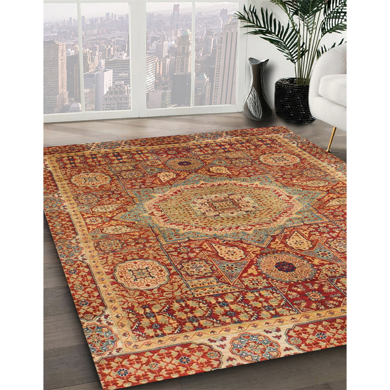 Abstract Indoor Rug, Square 5'