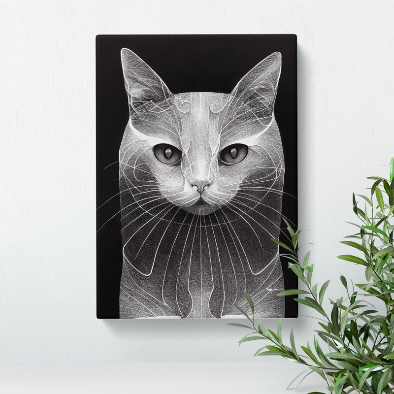 Balanced Cat - Wrapped Canvas Print, 76cm H x 50cm W x 3cm D