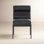 Klein Leather Upholstered Back Style Side Chair in Black