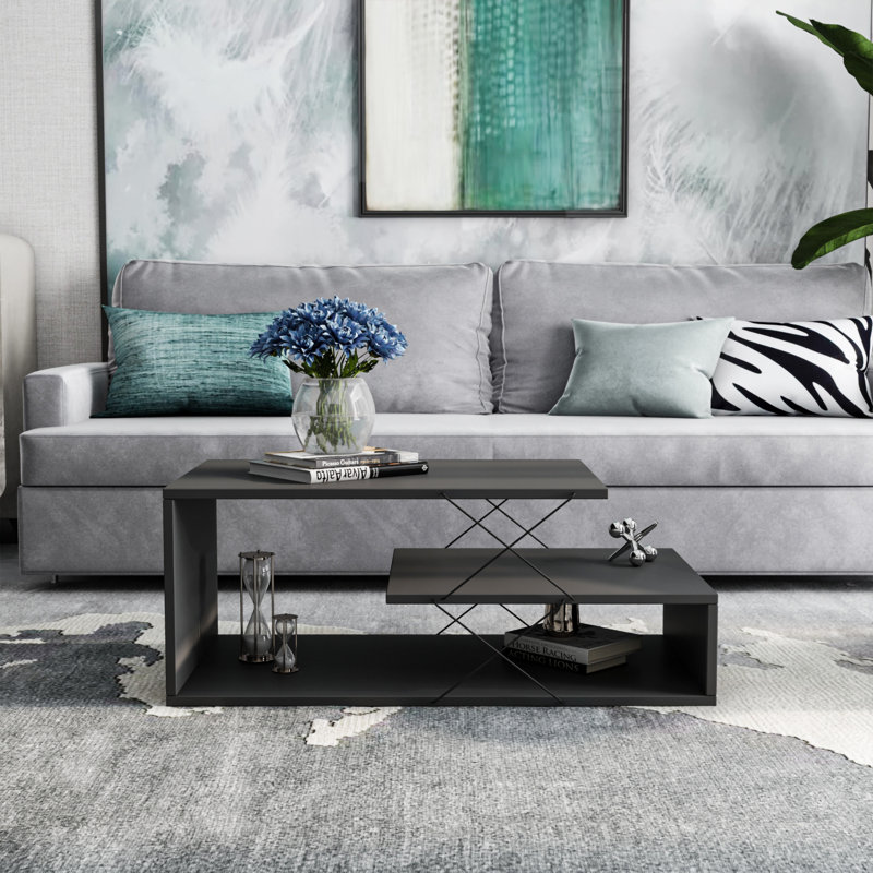 Table basse avec rangement Fesel, Anthracite