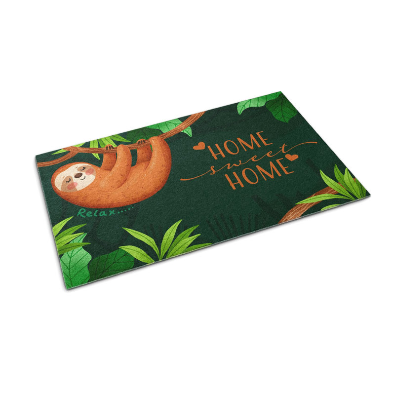 Non-Slip Floral Outdoor Doormat