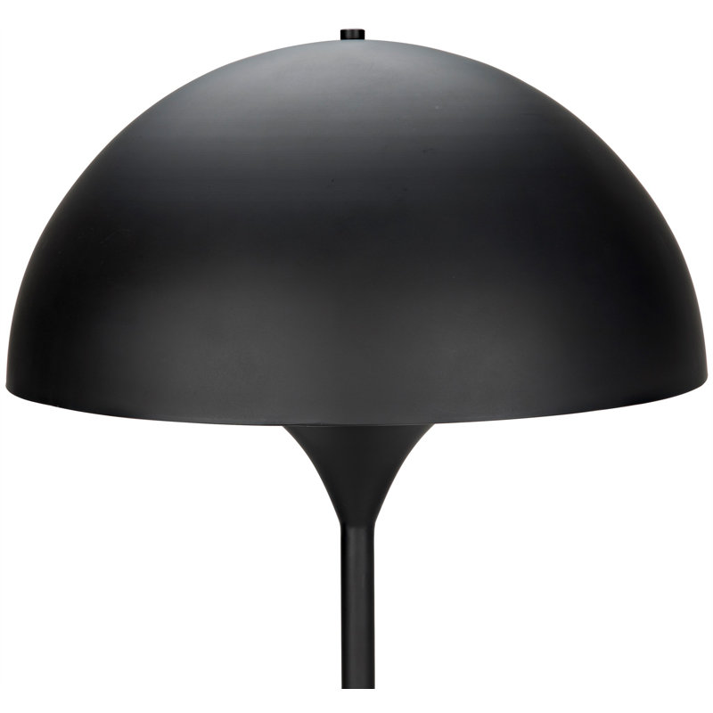 Cataracta 62'' Matte Black Traditional Floor Lamp with Outlet