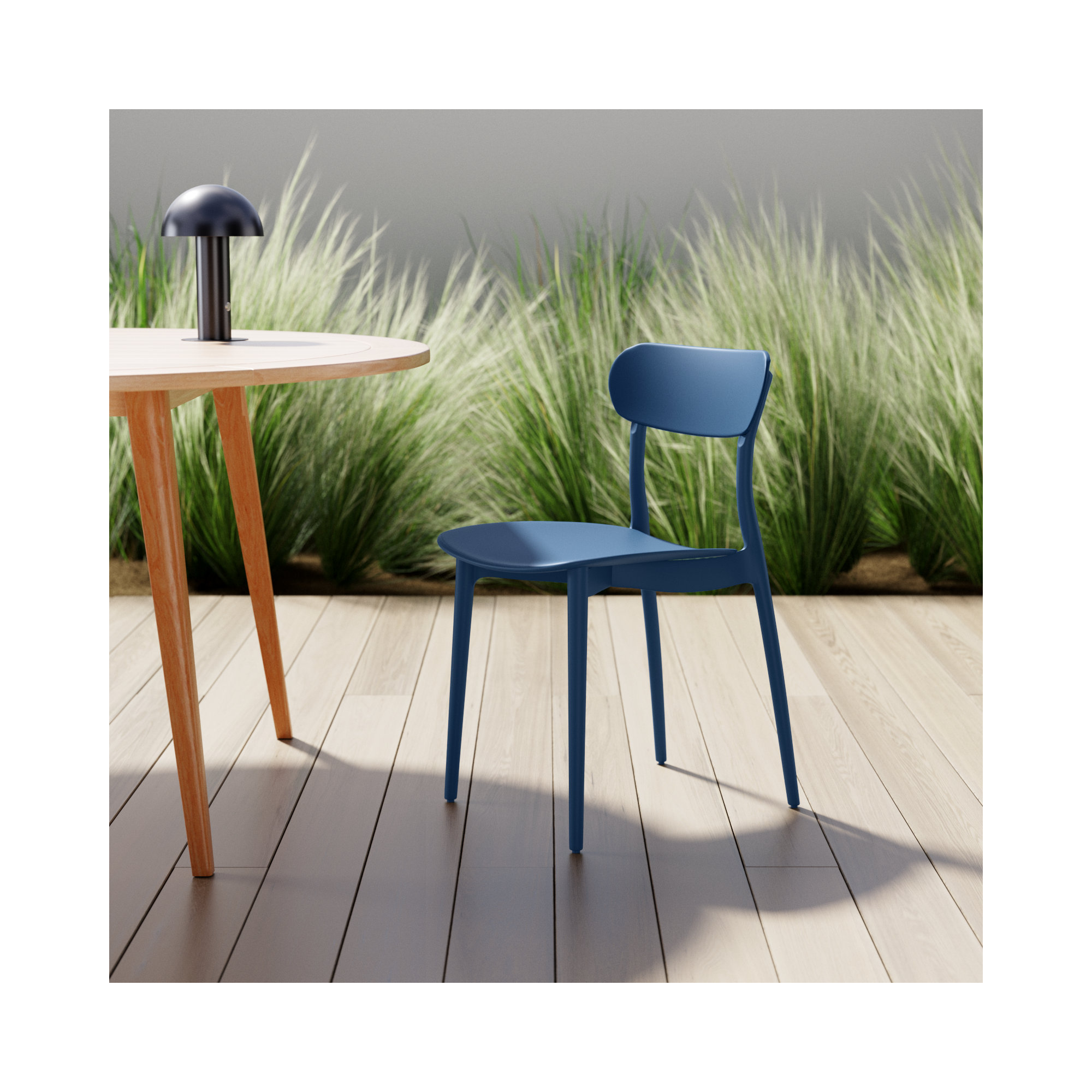 Kent Outdoor Dining Chair, Navy