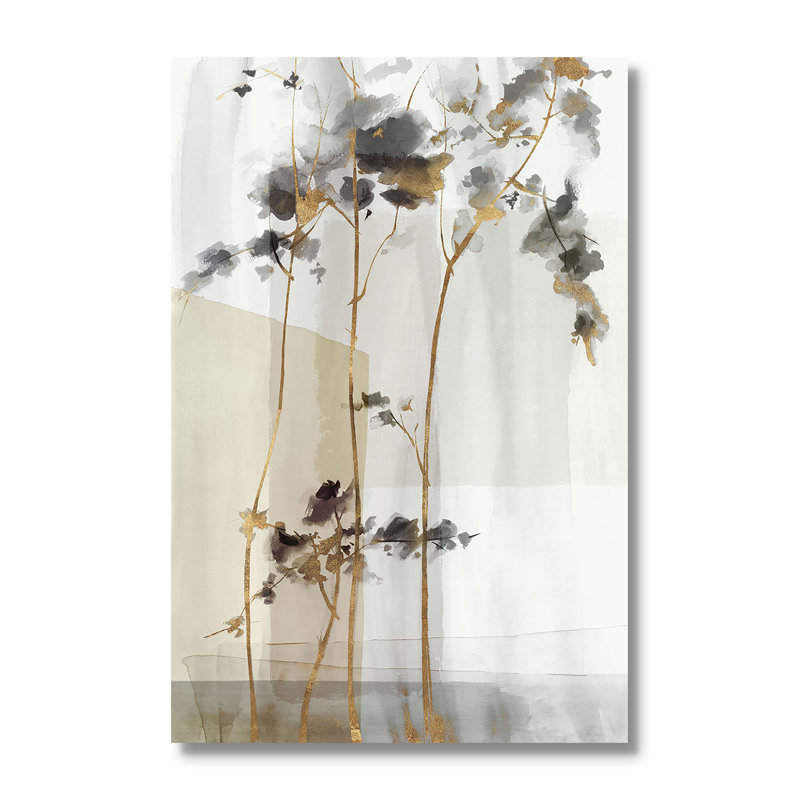 Golden Zen I Print par Eva Watts, Sans cadre, 12'' W x 18'' H, Toile tendue